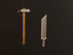 Collection of swords for games 3D Model