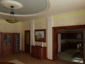 Hall and office 3D Model