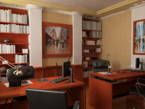 Hall and office 3D Model
