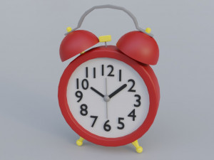 Alarm clock and rosette 3D Model