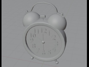 Alarm clock and rosette 3D Model