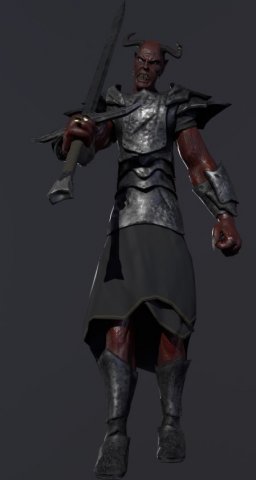Demon and Woltk Modelo 3D .c4d .max .obj .3ds .fbx .stl .blend 
