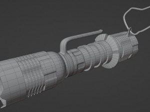 Luminaire and Stylized flashlight 3D Model
