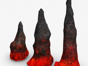 Beach and Stalagmite Set - Lava Modello 3D
