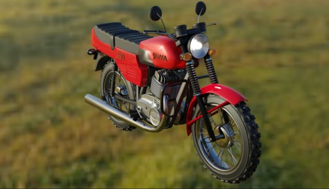 Indonesian bus and Jawa350 Modèle 3D .c4d .max .obj .3ds .fbx .stl .blend 