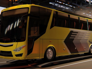 Indonesian bus and Jawa350 Modèle 3D