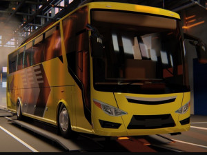 Indonesian bus and Jawa350 Modèle 3D