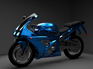Sport car lamborgini huracan and motorcycle Modelo 3D