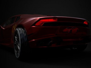 Sport car lamborgini huracan and motorcycle Modelo 3D