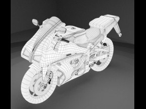 Sport car lamborgini huracan and motorcycle Modelo 3D