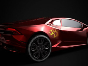 Sport car lamborgini huracan and motorcycle Modelo 3D