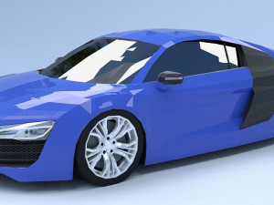Audi R8 low poly 3D 模型