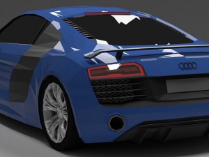 Audi R8 low poly 3D 模型