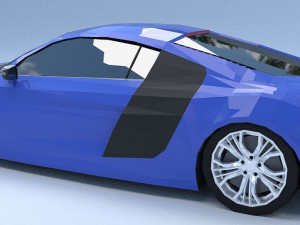 Audi R8 low poly 3D 模型