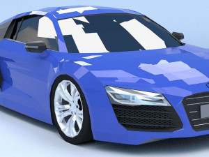 Audi R8 low poly 3D 模型