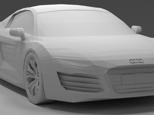 Audi R8 low poly 3D 模型