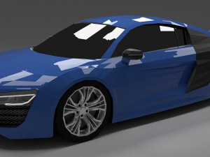 Audi R8 low poly 3D 模型