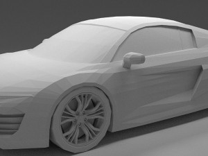 Audi R8 low poly 3D 模型