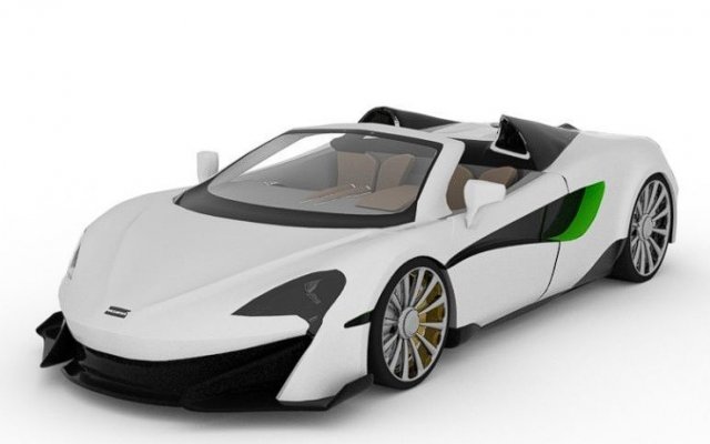 Mclaren 600 lt low-poly Modello 3D .c4d .max .obj .3ds .fbx .stl .blend 