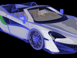 Mclaren 600 lt low-poly Modello 3D
