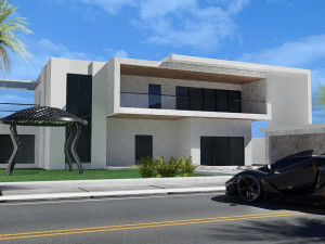 Modren Luxury House low-poly Modelo 3D