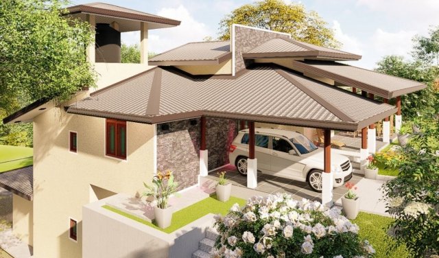 3D HOME 2 sri lankan house design low-poly 3Dモデル .c4d .max .obj .3ds .fbx .stl .blend 