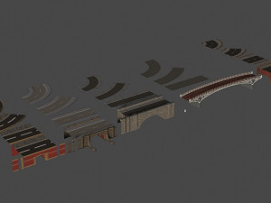 Low Poly Bridges PBR - Unreal low-poly 3D Модель