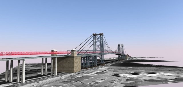 The Williamsburg Bridge low-poly Modelo 3D .c4d .max .obj .3ds .fbx .stl .blend 