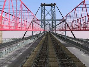 The Williamsburg Bridge low-poly Modelo 3D