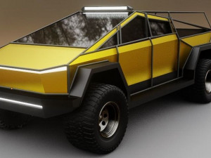 Cyber truck low-poly Model 3D
