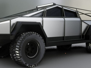Cyber truck low-poly Model 3D