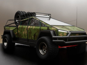 Cyber truck low-poly Model 3D