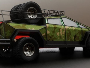 Cyber truck low-poly Model 3D
