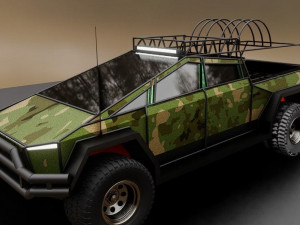 Cyber truck low-poly Model 3D