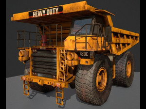 Caterpillar 789c low-poly 3D Model