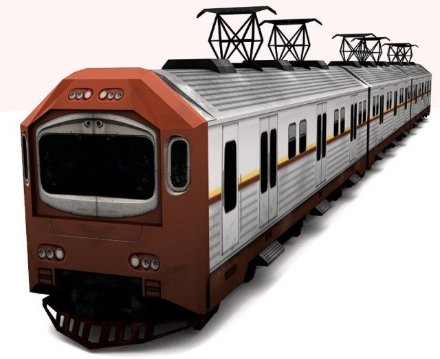 ELECTRIC TRAIN low-poly 3D 模型 .c4d .max .obj .3ds .fbx .stl .blend 