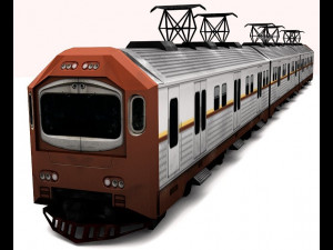 ELECTRIC TRAIN low-poly 3D मॉडल