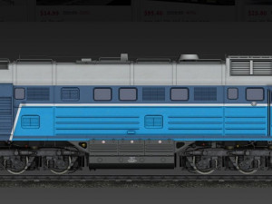 2TE116 M train engine low-poly 3D-Modell