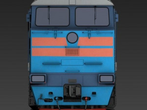 2TE116 M train engine low-poly 3D-Modell