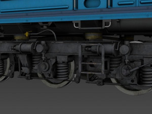 2TE116 M train engine low-poly 3D-Modell