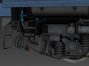 2TE116 M train engine low-poly 3D-Modell