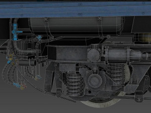 2TE116 M train engine low-poly 3D-Modell