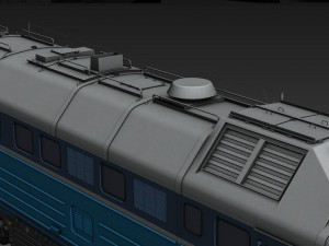 2TE116 M train engine low-poly 3D-Modell