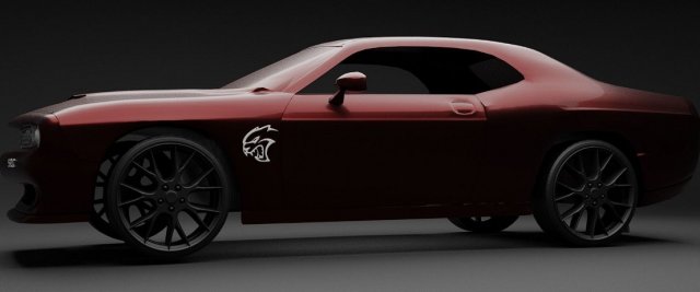 Dodge Challenger low-poly Model 3D .c4d .max .obj .3ds .fbx .stl .blend 