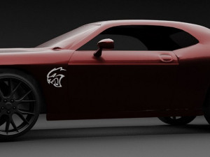 Dodge Challenger low-poly Modelo 3D
