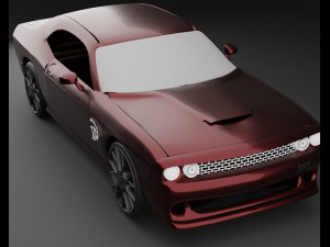 Dodge Challenger low-poly Model 3D