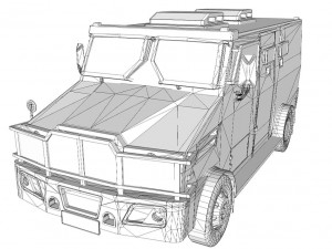 Blindado BOPE low-poly Model 3D