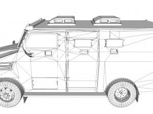 Blindado BOPE low-poly Model 3D