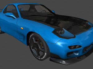 Mazda RX7 low-poly 3D 模型