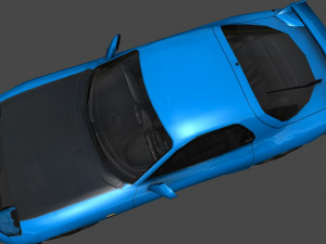 Mazda RX7 low-poly Modello 3D